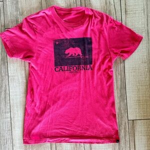 Rip Curl Faded Red California Bear Graphic Tee